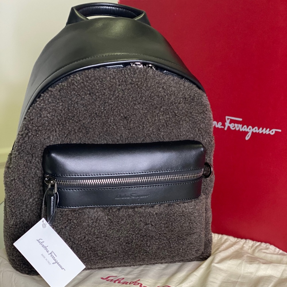 Salvatore Ferragamo Shearling Backpack
